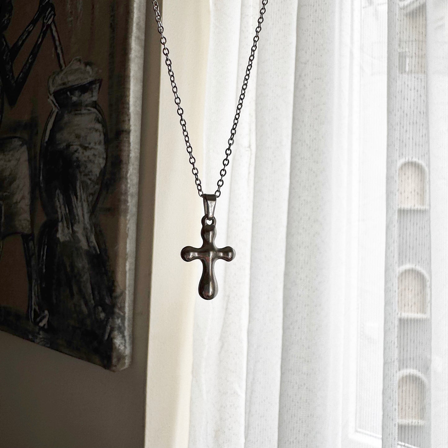 Cross Me Necklace -Silver
