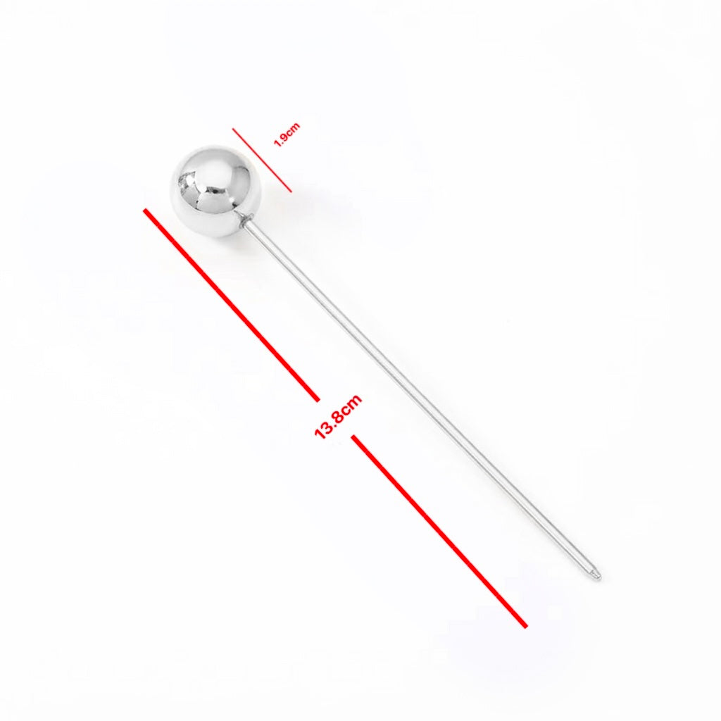Silver Ball Hairpin