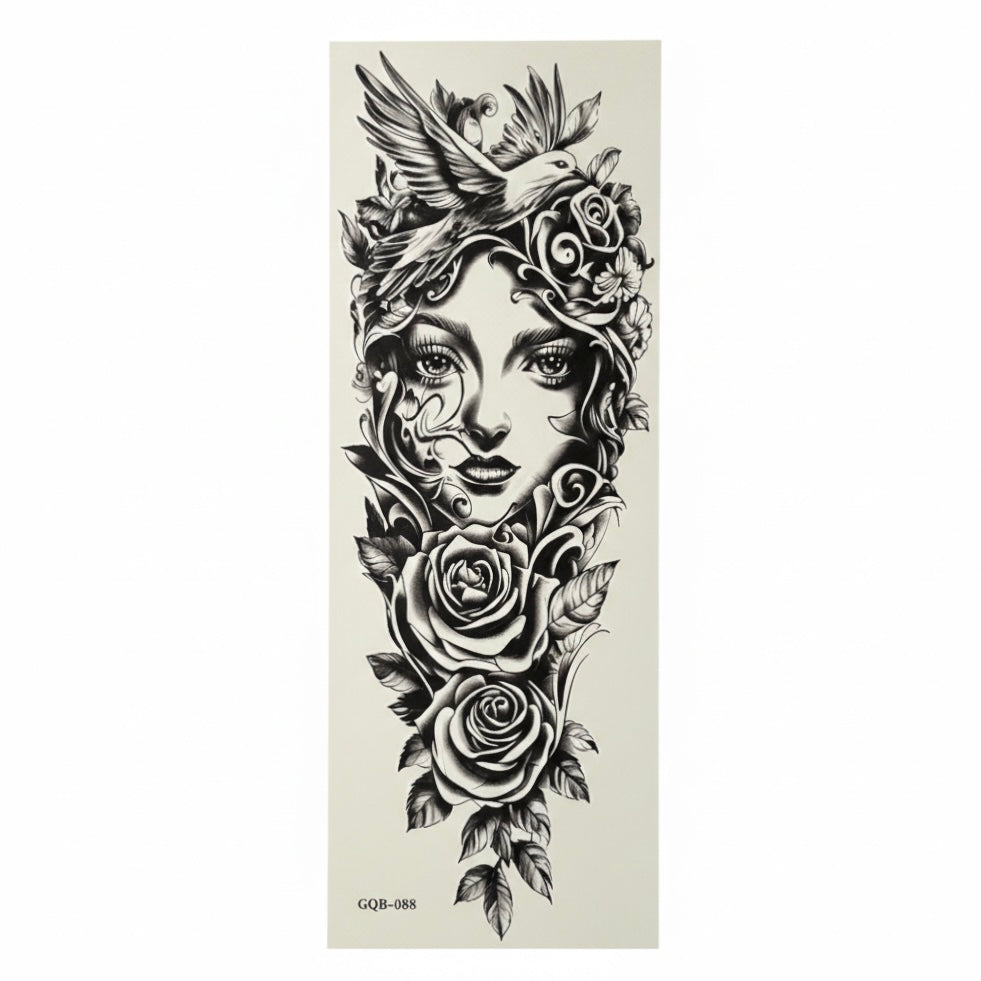 Flower Girl Instant Sleeve Tattoo