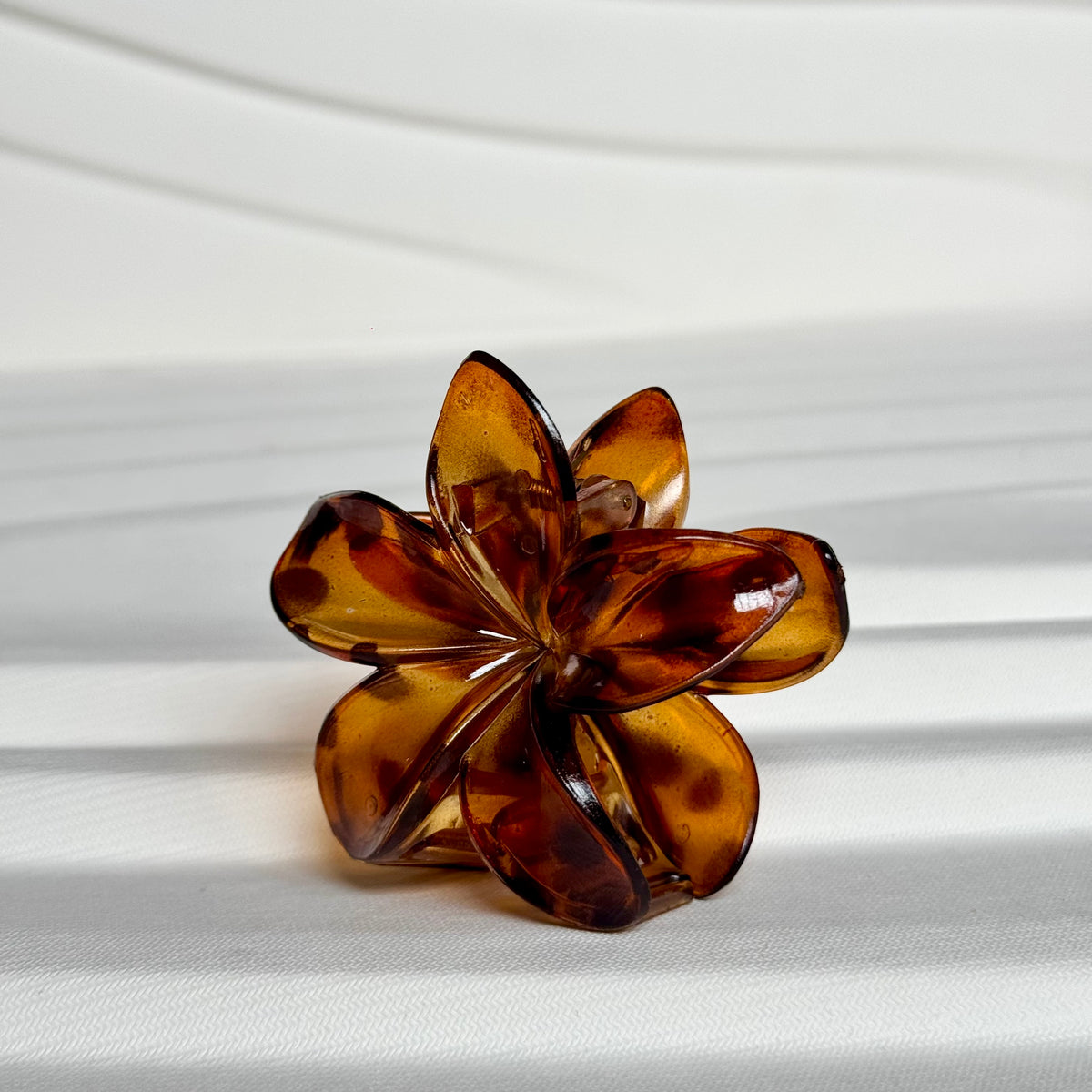Leopard Print Flower Claw Clip