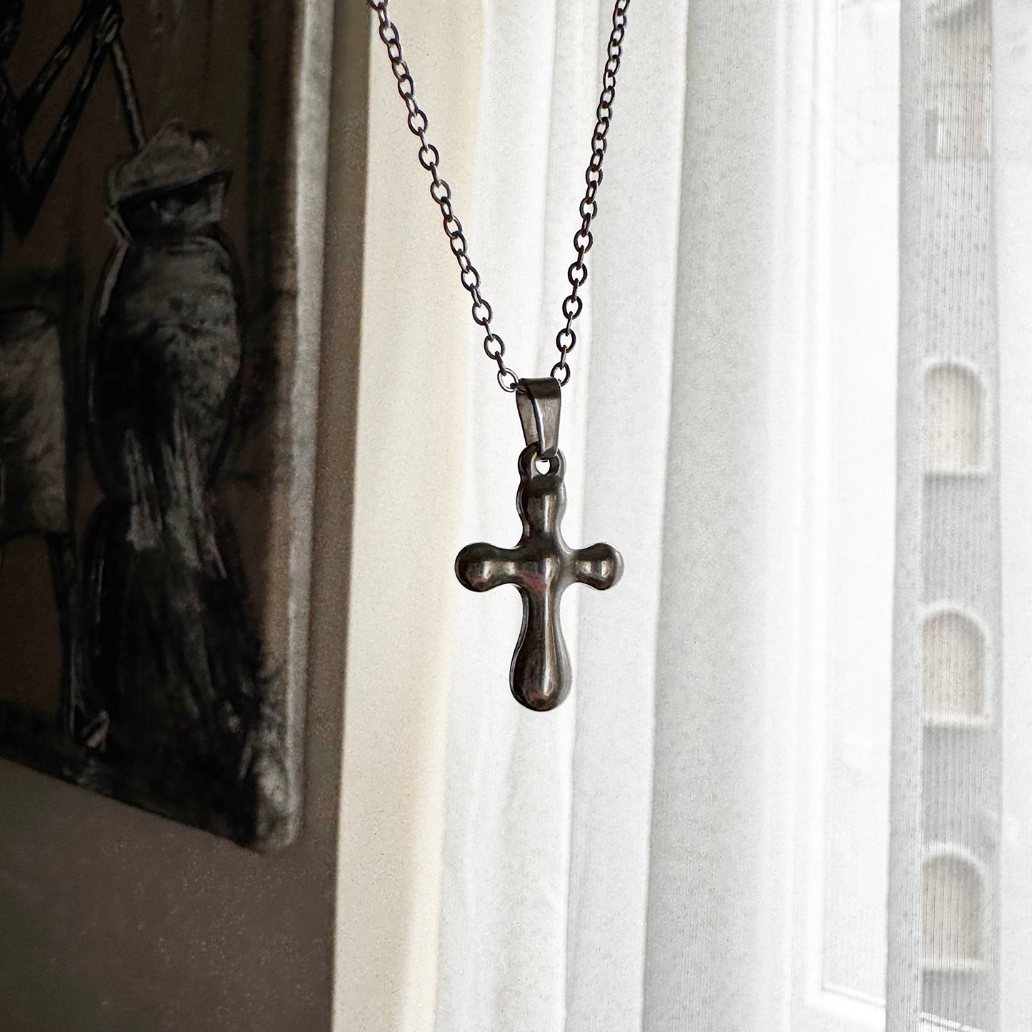 Cross Me Necklace -Silver