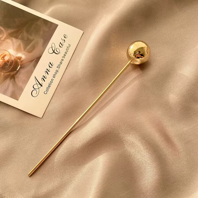 Gold Ball Hairpin