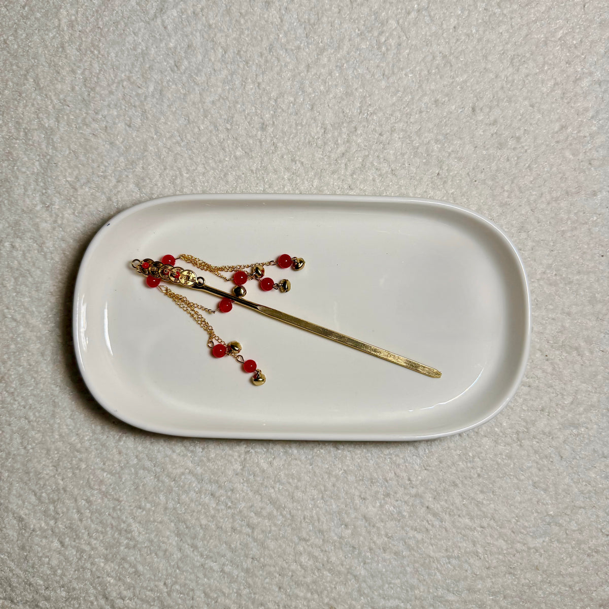 Red Tassels Hairpin