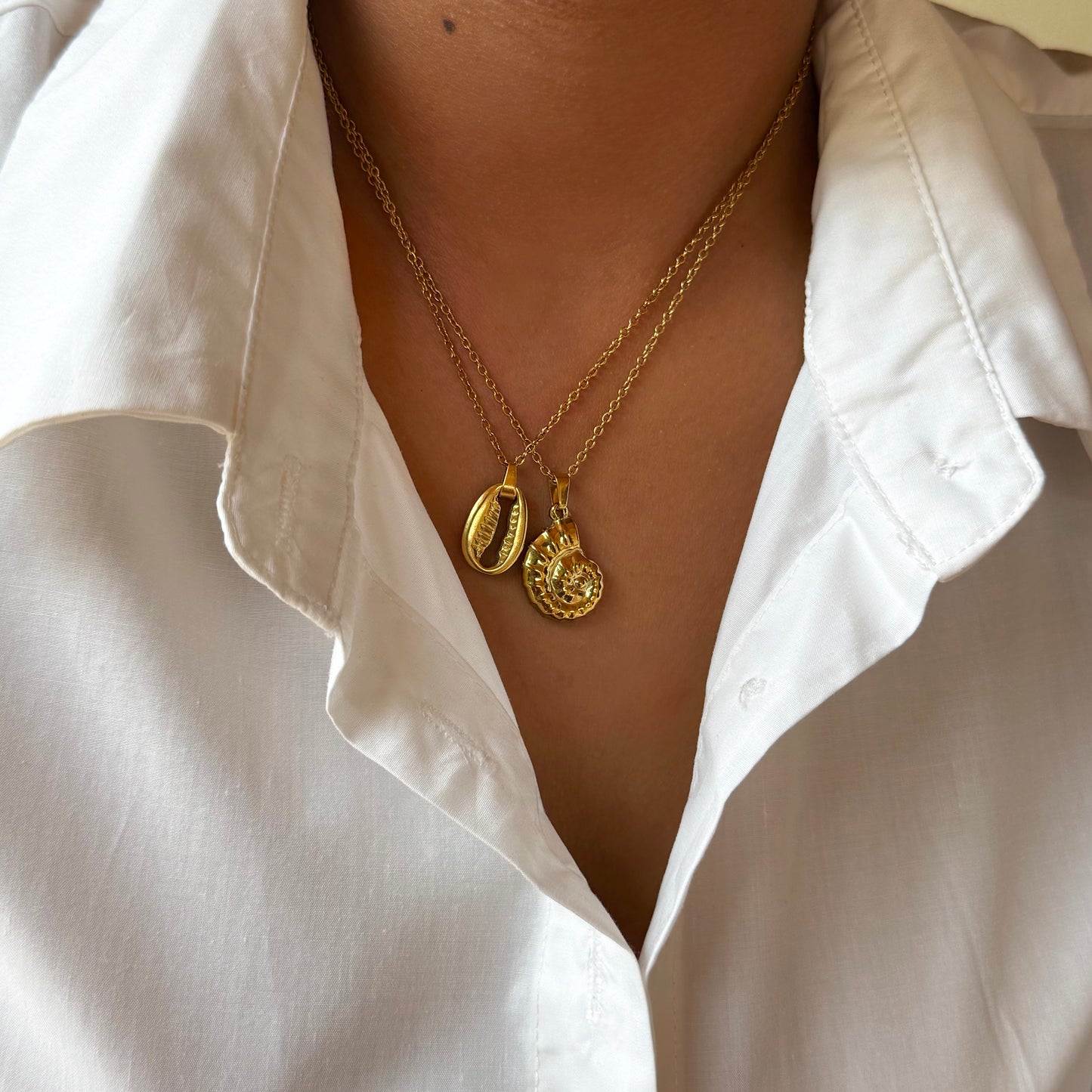 Gold Cowrie Necklace