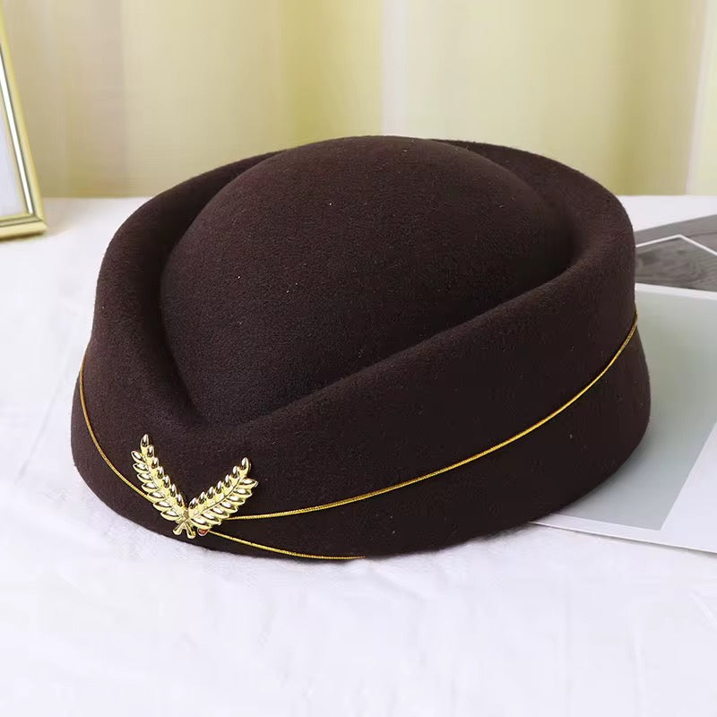 The Stewardess Hat Dark Brown