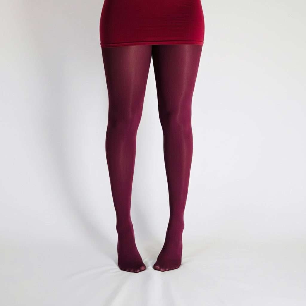Antoinette Stockings Burgundy