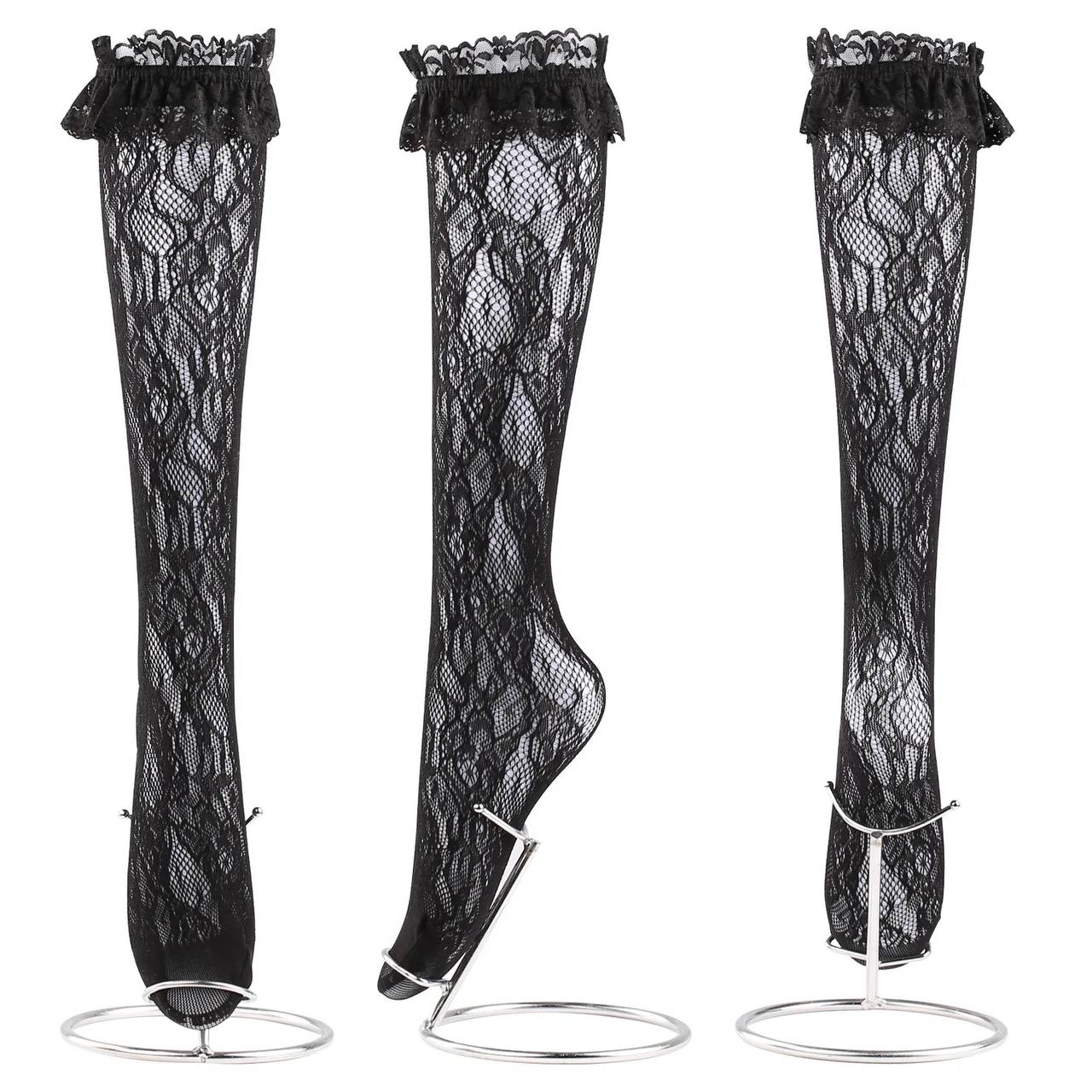 Black Lace Ruffle Socks