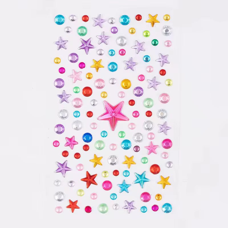 Multicolor Stars Face Gems