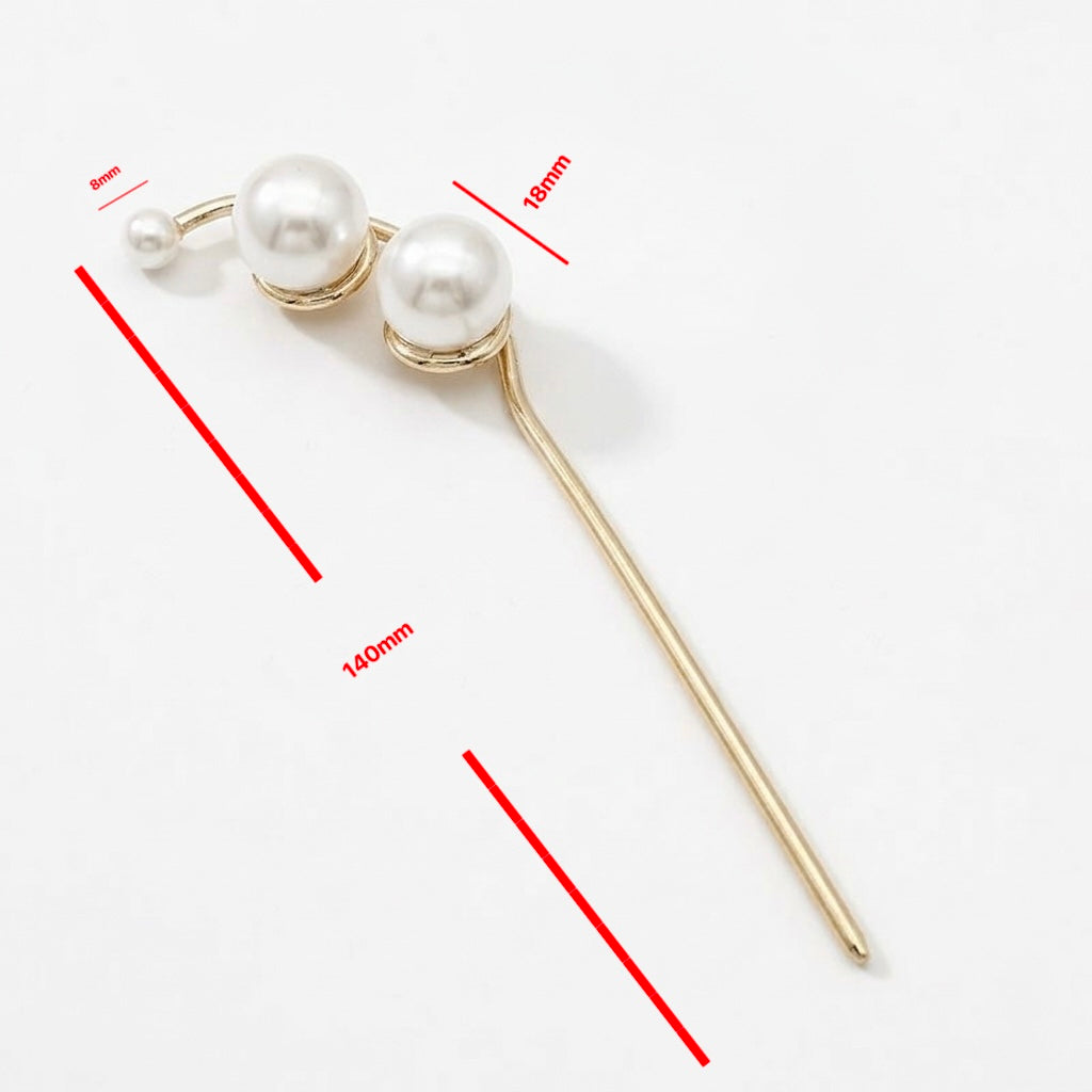 Double Pearl Hairpin