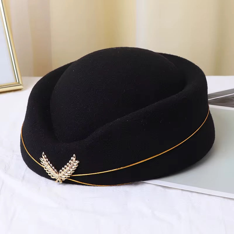 The Stewardess Hat Black