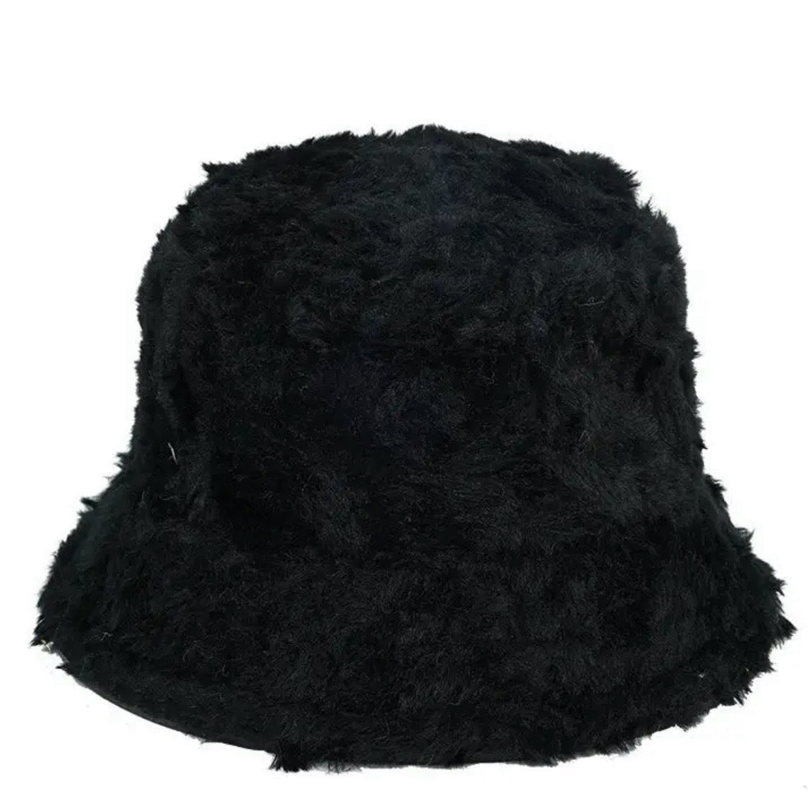 Faux Fur Bucket Hat - Queenlybypinupqueens Black