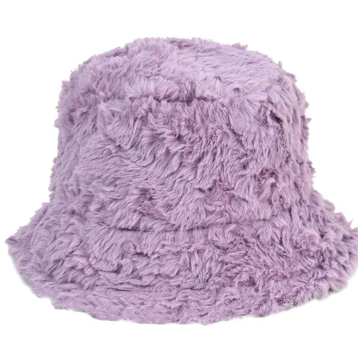 Faux Fur Bucket Hat - Queenlybypinupqueens Purple
