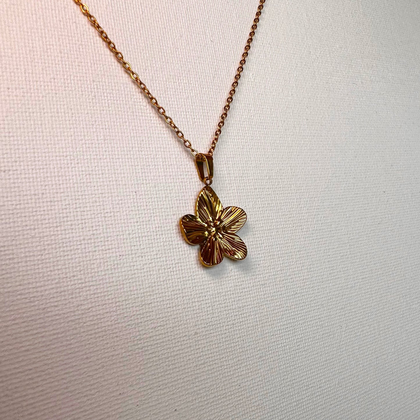 Hibiscus Necklace- Gold