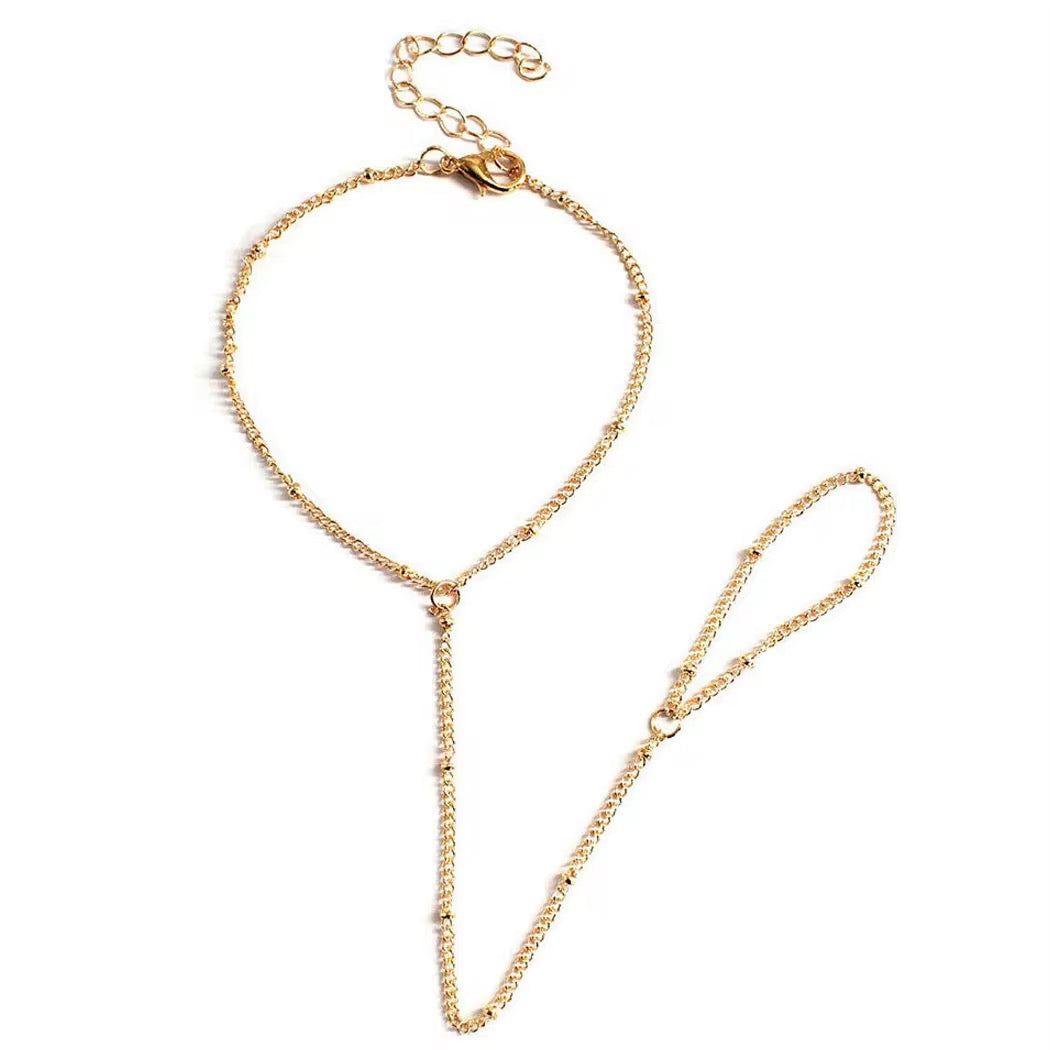 Luna Gold Hand Chain Bracelet
