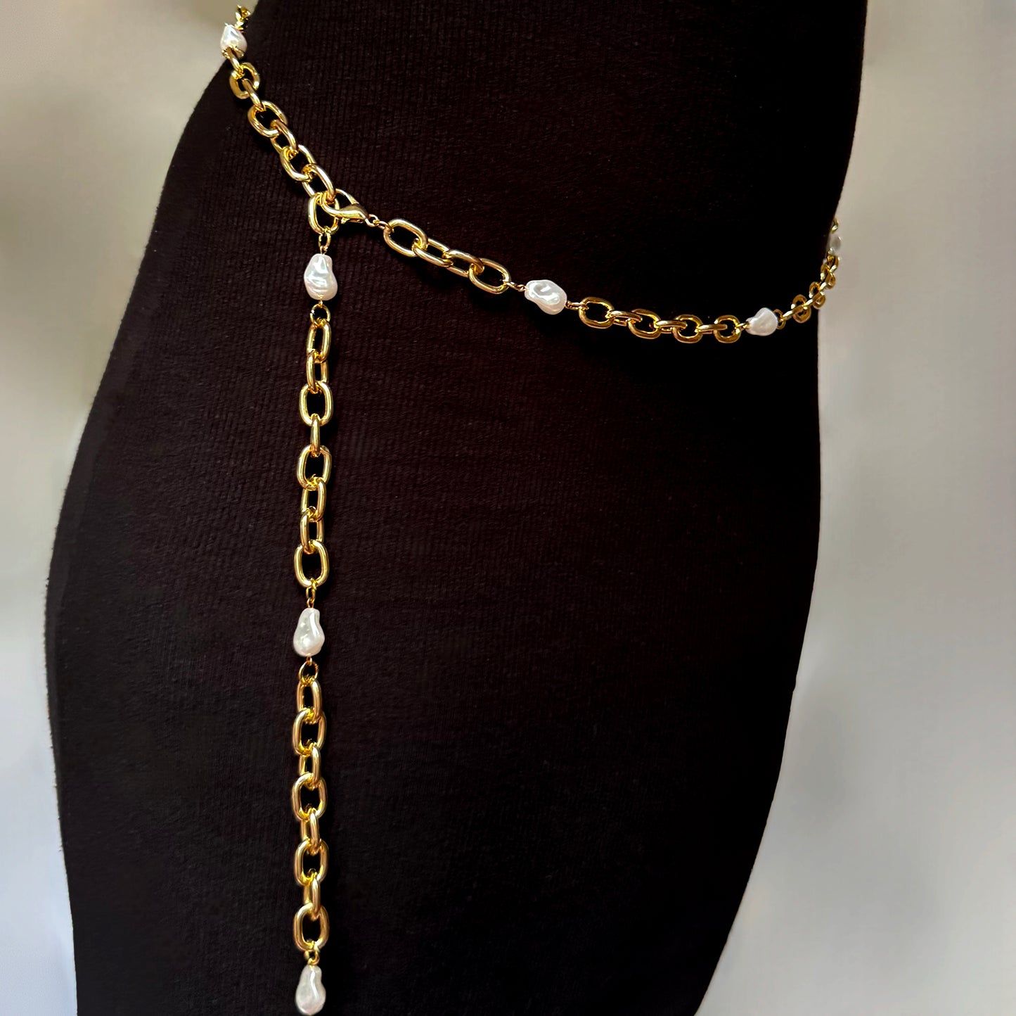Rowena Pearl Chain Belt
