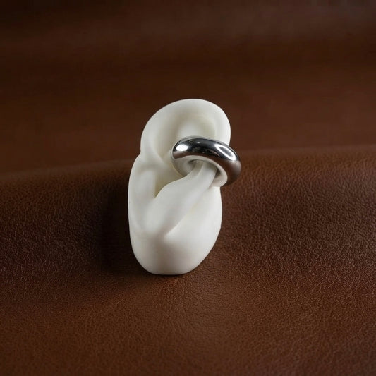 Silver Chunky Ear Cuff