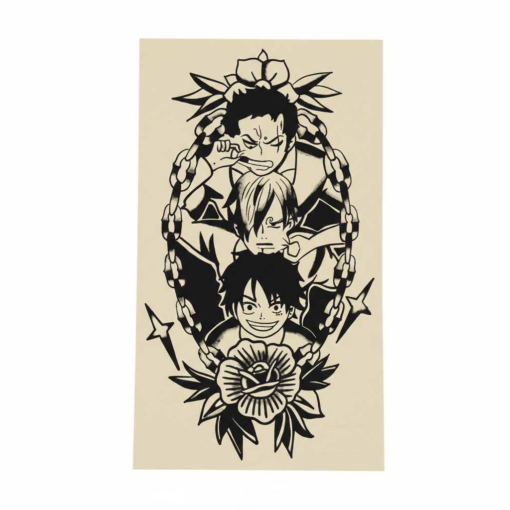 Anime Semi Permanent Tattoo