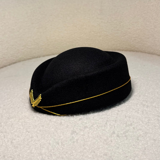 The Stewardess Hat Black
