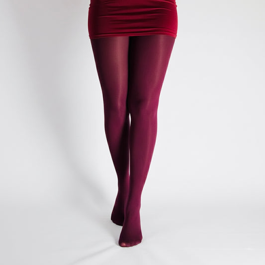 Antoinette Stockings Burgundy