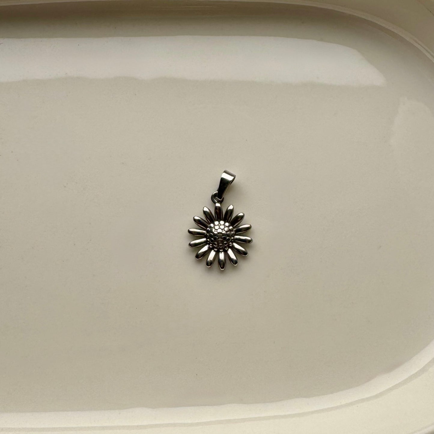 Sunflower Necklace-Silver
