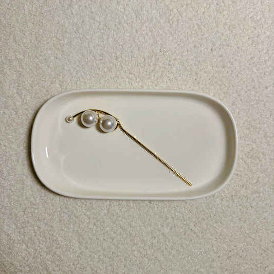 Double Pearl Hairpin