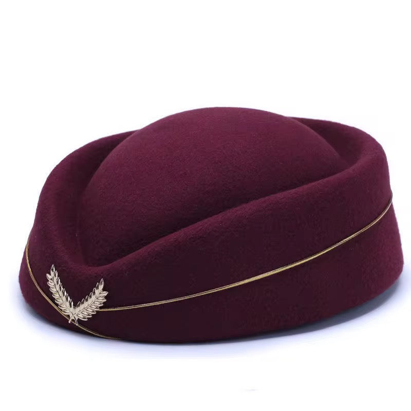 The Stewardess Hat Burgundy
