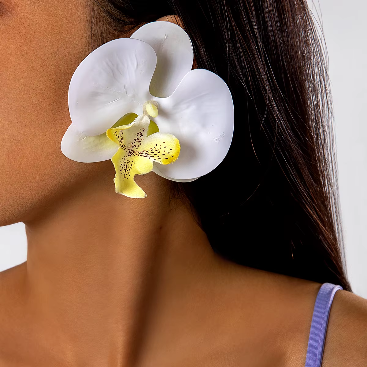 Orchid Flower Earrings