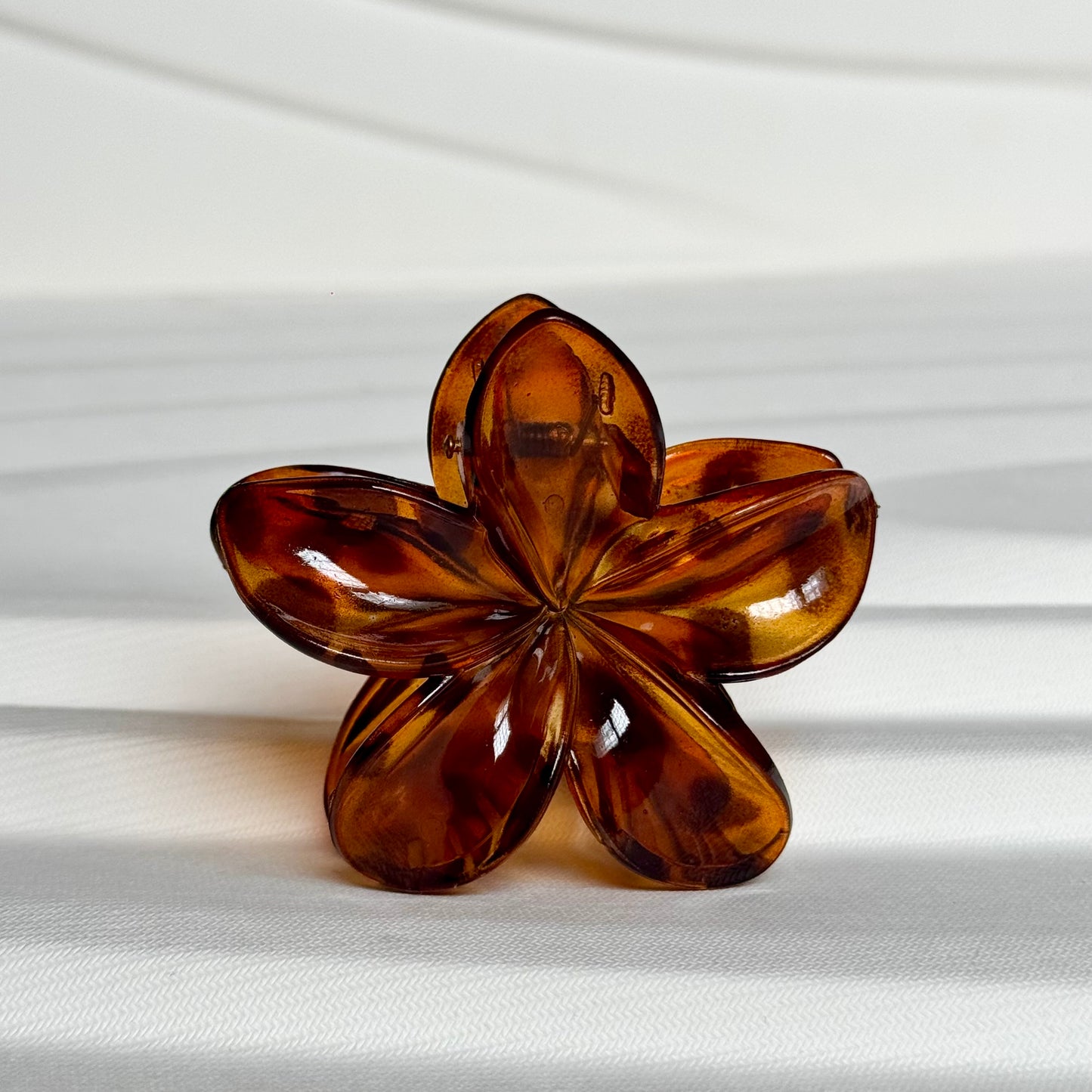 Leopard Print Flower Claw Clip
