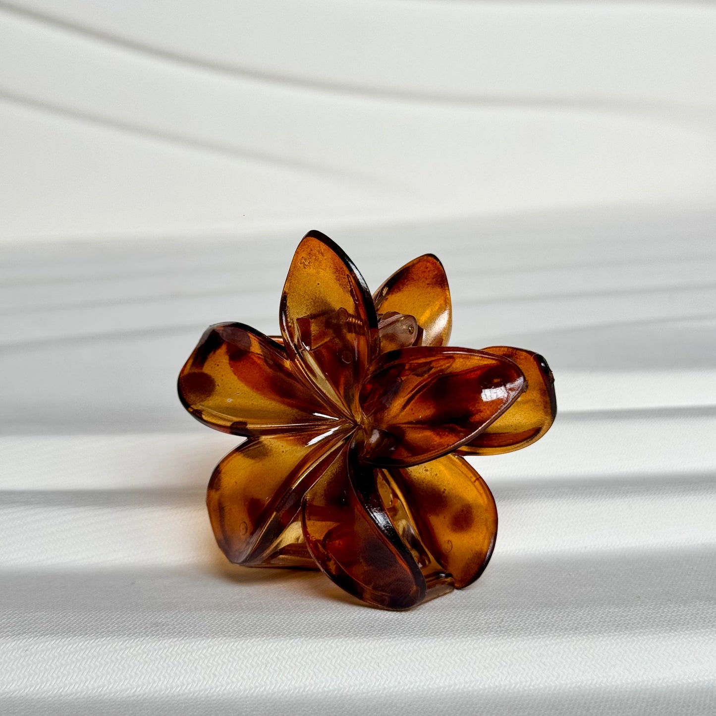 Leopard Print Flower Claw Clip