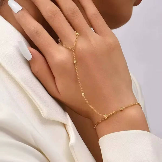 Celeste Gold Hand Chain Bracelet