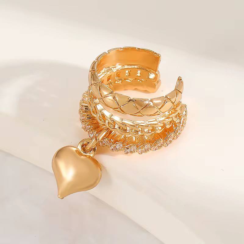 Heart Drop Ear Cuff