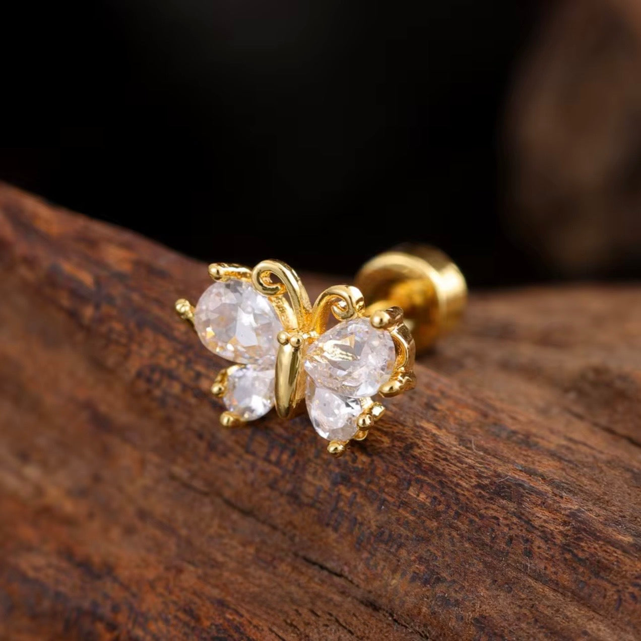 Butterfly Ear Stud