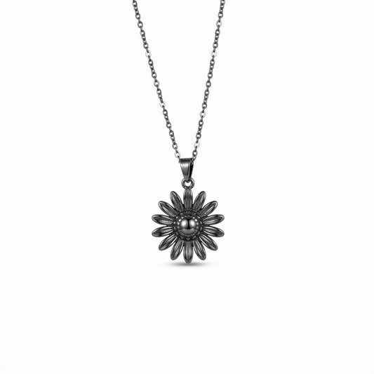 Sunflower Necklace-Silver