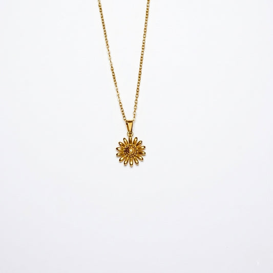 Sunflower Necklace Gold