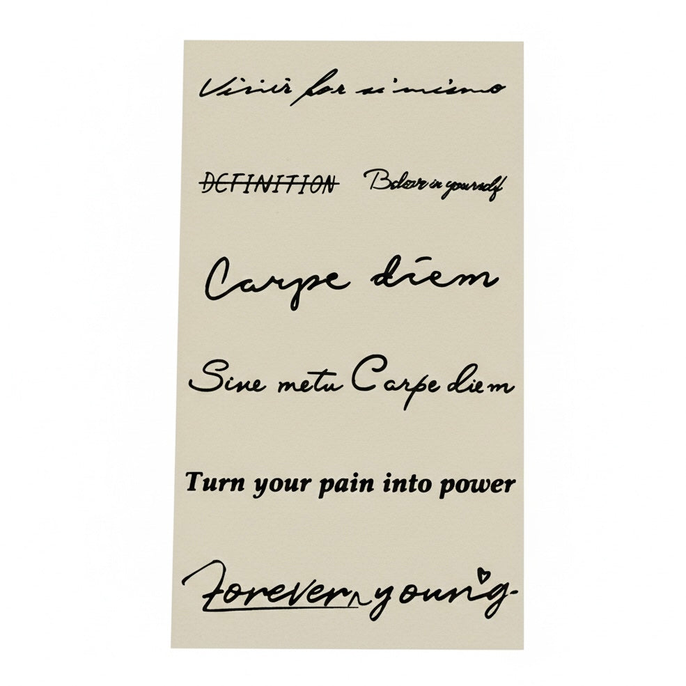 Carpe Diem Semi Permanent Tattoo