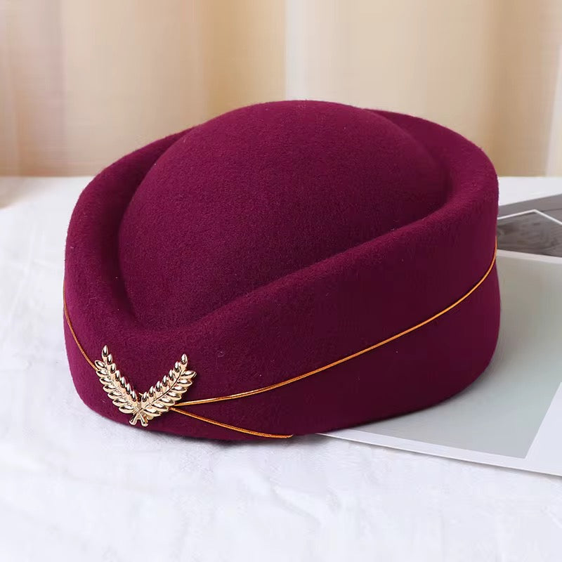 The Stewardess Hat Burgundy