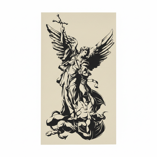Archangel Michael Semi Permanent Tattoo