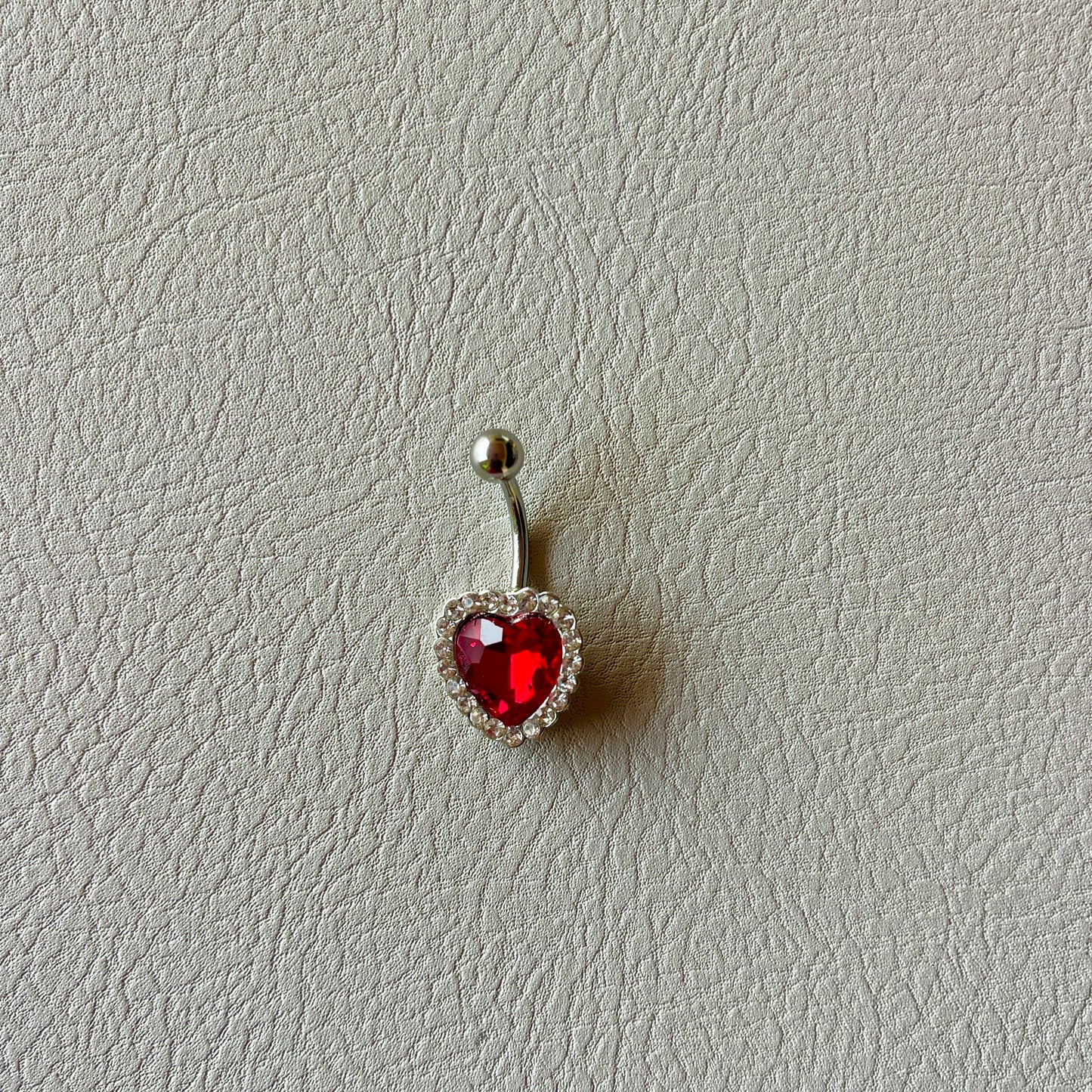 Red Heart Belly Ring