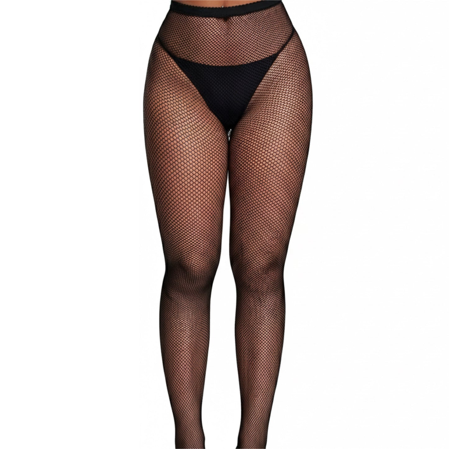 Small Holes Fishnet Stockings Black