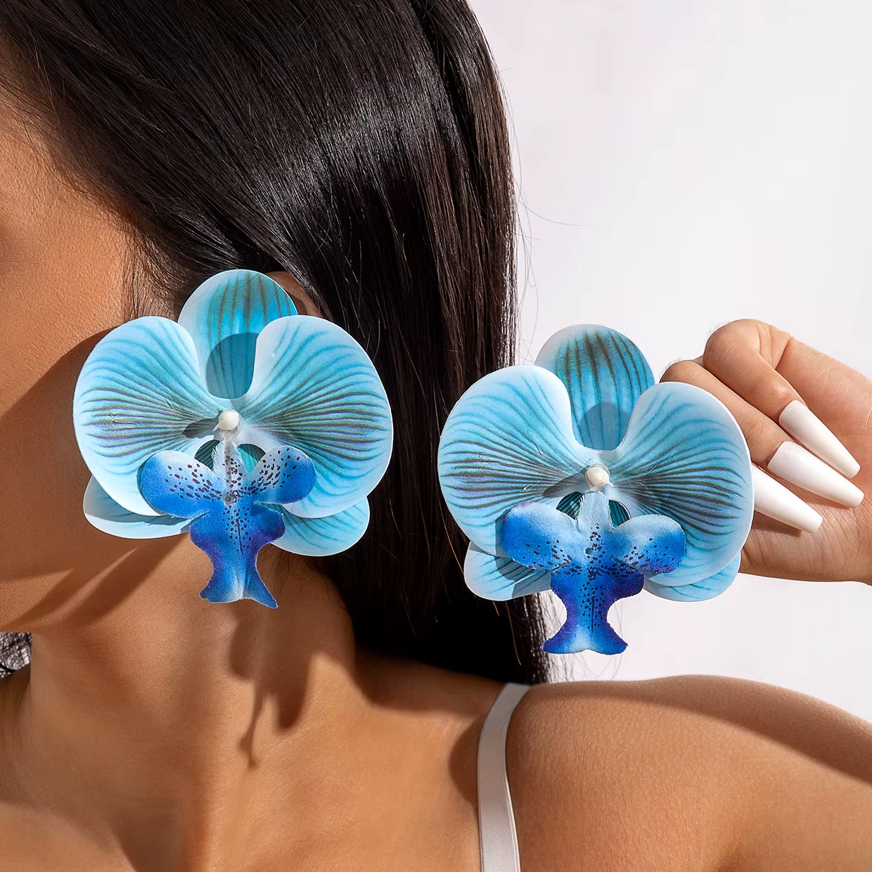 Orchid Flower Earrings