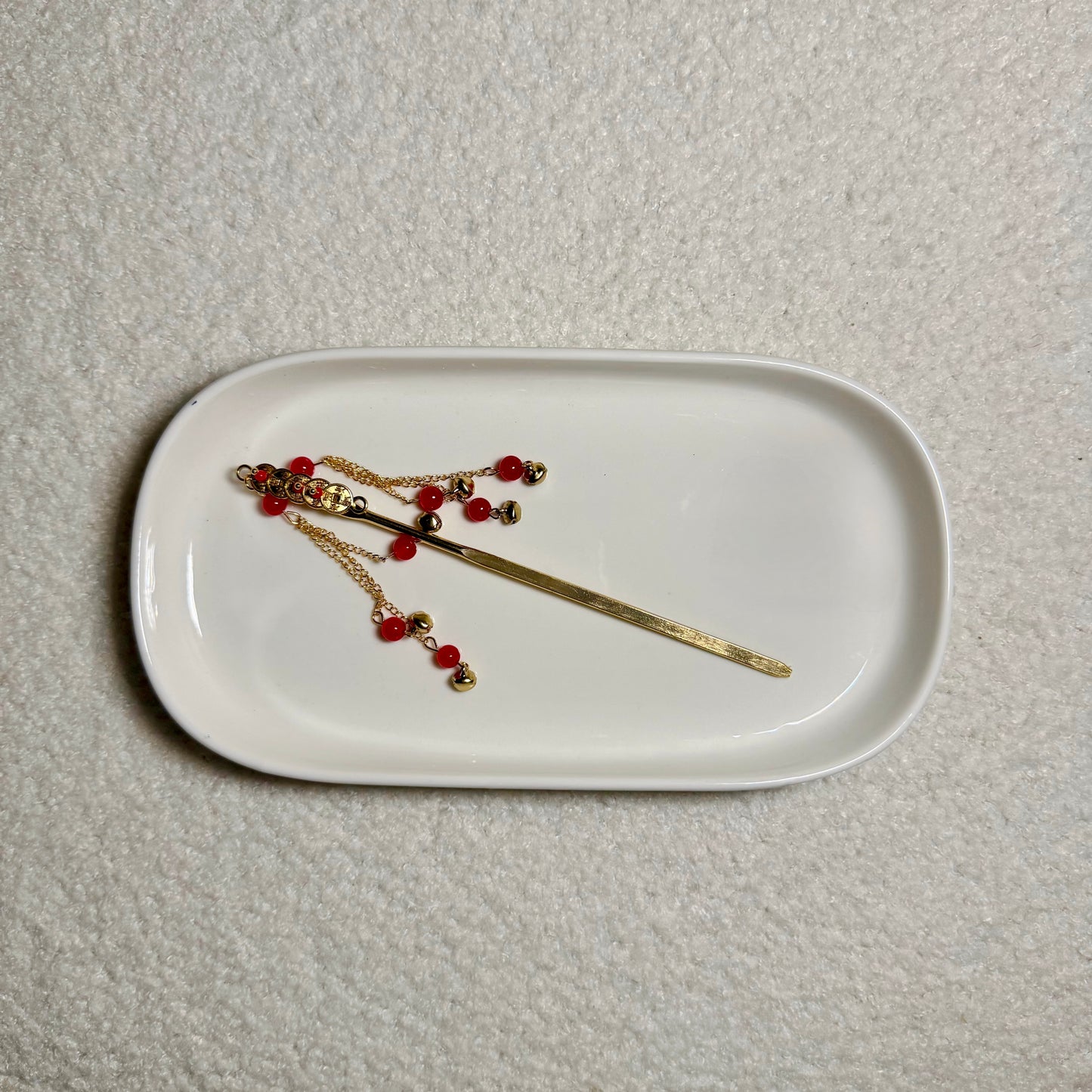 Red Tassels Hairpin