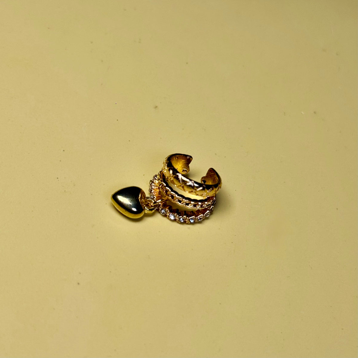 Heart Drop Ear Cuff
