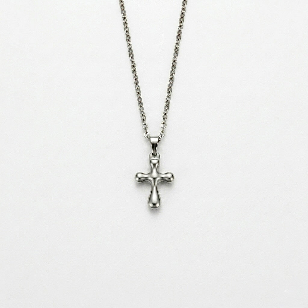 Cross Me Necklace -Silver