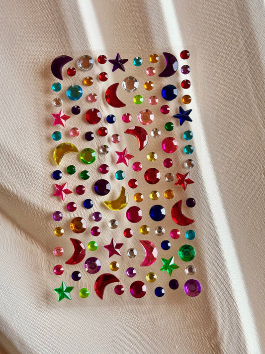 Multicolor Moon Face Gems