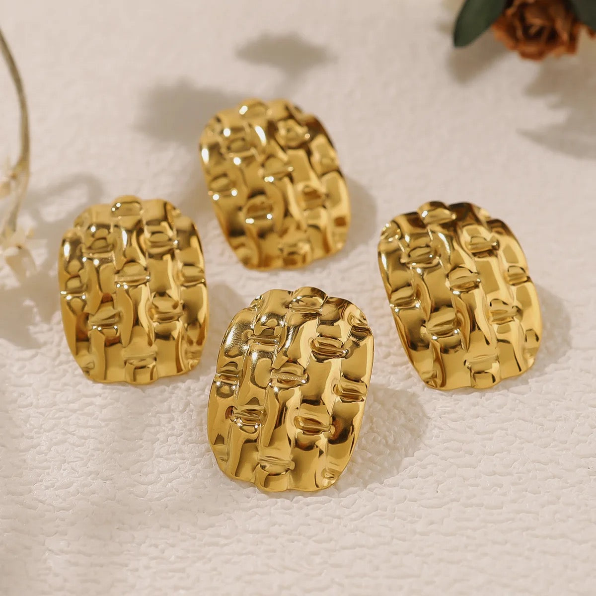 Stacia Gold Earrings - Queenlybypinupqueens Default Title