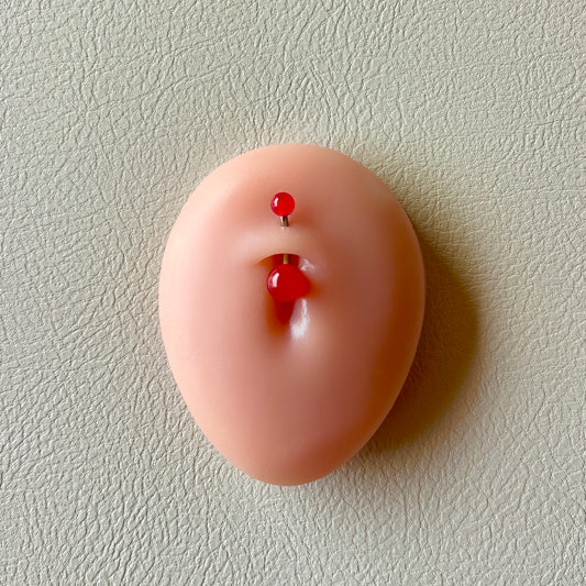 Red Pearl Belly Ring