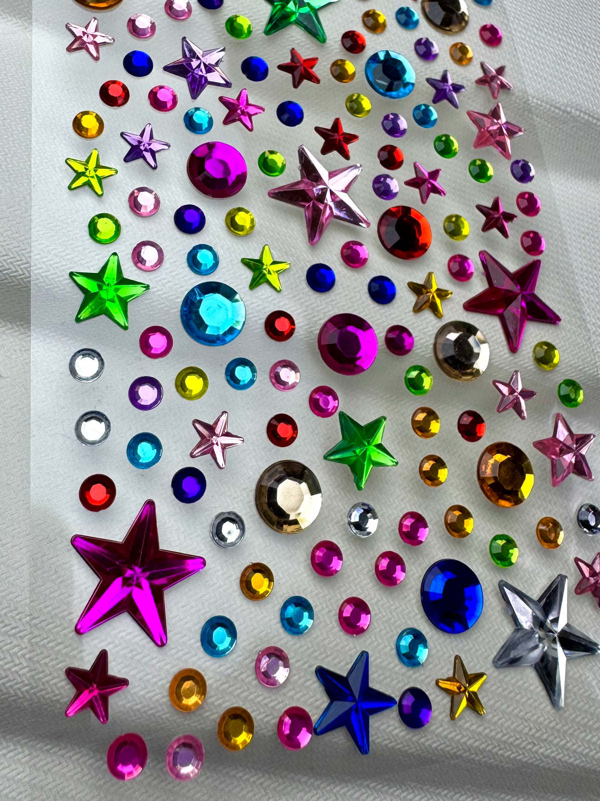 Multicolor Stars Face Gems