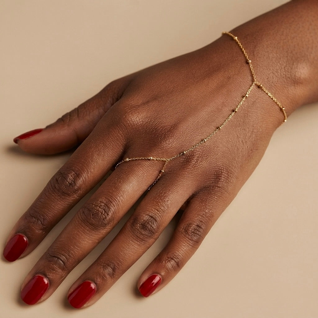 Luna Gold Hand Chain Bracelet