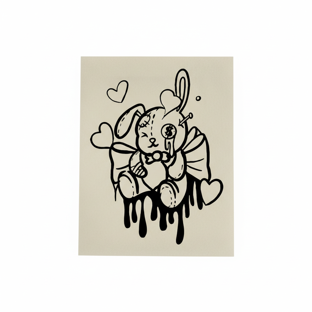 Bunny Semi Permanent Tattoo