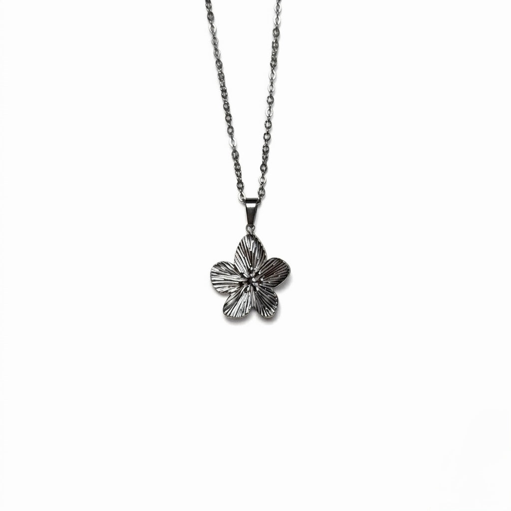Hibiscus Necklace- Silver